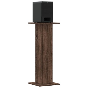 vidaXL Βάσεις Ηχείων 2 Τεμ. Καφέ Δρυς 30x30x80 εκ. Επεξεργασμένο Ξύλο