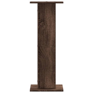 vidaXL Βάσεις Ηχείων 2 Τεμ. Καφέ Δρυς 30x30x80 εκ. Επεξεργασμένο Ξύλο