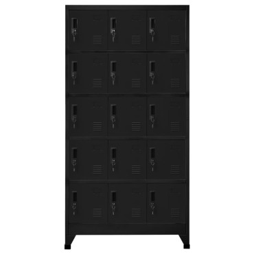 vidaXL Φοριαμός Μαύρος 90x40x180cm Ατσάλινος 1 τεμ.