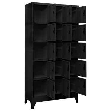 vidaXL Φοριαμός Μαύρος 90x40x180cm Ατσάλινος 1 τεμ.