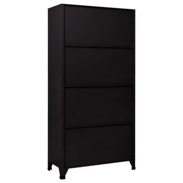 vidaXL Φοριαμός Μαύρος 90x40x180cm Ατσάλινος 1 τεμ.
