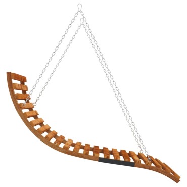 vidaXL Κούνια 115x147x46 εκ. από Μασίφ Λυγισμένο Ξύλο Φινίρισμα Teak