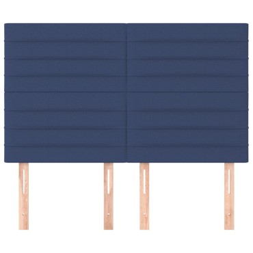 vidaXL Κεφαλάρια Κρεβατιού 4 τεμ. Μπλε 72x5x78/88cm Υφασμάτινα