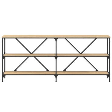 vidaXL Τραπεζάκι Κονσόλα Sonoma Δρυς 180x30x75cm Επεξ. Ξύλο/Σίδηρος 1 τεμ.