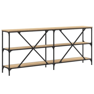 vidaXL Τραπεζάκι Κονσόλα Sonoma Δρυς 180x30x75cm Επεξ. Ξύλο/Σίδηρος 1 τεμ.