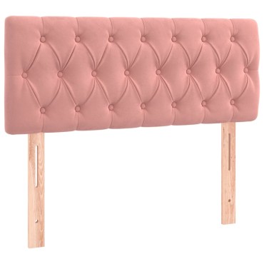 vidaXL Κεφαλάρι Κρεβατιού Ροζ 90x7x78/88cm Βελούδινο 1 τεμ.