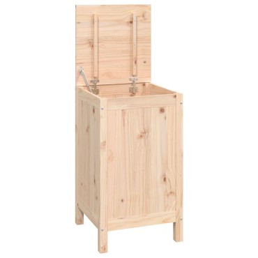 vidaXL Καλάθι Απλύτων 44 x 44 x 76 εκ. από Μασίφ Ξύλο Πεύκου