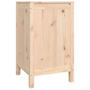 vidaXL Καλάθι Απλύτων 44 x 44 x 76 εκ. από Μασίφ Ξύλο Πεύκου
