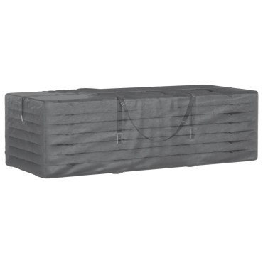 vidaXL Τσάντα Αποθ. Μαξιλαριών Κήπου Μαύρη 135x40x55cm Πολυαιθυλένιο