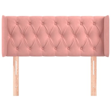 vidaXL Κεφαλάρι με Πτερύγια Ροζ 93x16x78/88cm Βελούδινο 1 τεμ.