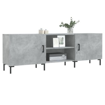 vidaXL Έπιπλο Τηλεόρασης Γκρι Σκυροδέματος 150x30x50cm Επεξ. Ξύλο