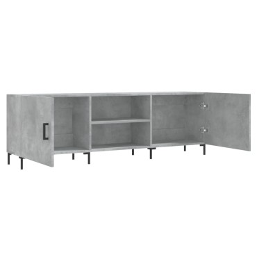 vidaXL Έπιπλο Τηλεόρασης Γκρι Σκυροδέματος 150x30x50cm Επεξ. Ξύλο