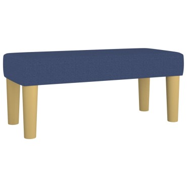vidaXL Κρεβάτι Boxspring με Στρώμα Μπλε 80x200 εκ. Υφασμάτινο