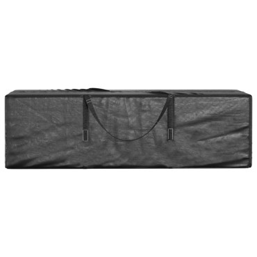 vidaXL Τσάντες Αποθ. Μαξιλαριών 2 τεμ. Μαύρες 135x40x55cm Πολυαιθυλένιο