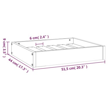 vidaXL Κρεβάτι Σκύλου 51,5 x 44 x 9 εκ. από Μασίφ Ξύλο Πεύκου