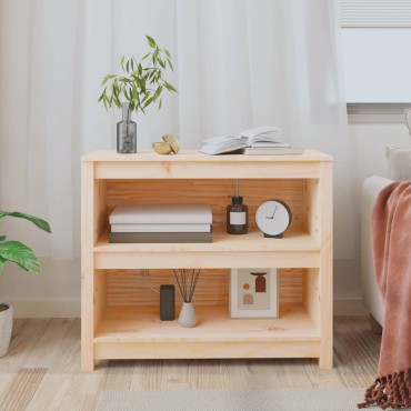 vidaXL Βιβλιοθήκη 80x35x68cm από Μασίφ Ξύλο Πεύκου 1 τεμ.