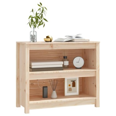vidaXL Βιβλιοθήκη 80x35x68cm από Μασίφ Ξύλο Πεύκου 1 τεμ.