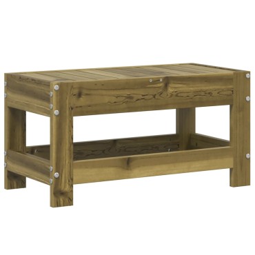 vidaXL Υποπόδιο Κήπου 62x30x32cm από Εμποτισμένο Ξύλο Πεύκου 1 τεμ. Γωνιακός