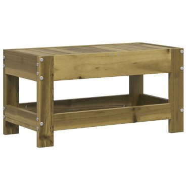 vidaXL Υποπόδιο Κήπου 62x30x32cm από Εμποτισμένο Ξύλο Πεύκου 1 τεμ. Γωνιακός