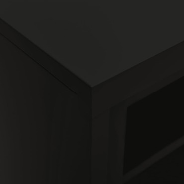 vidaXL Ντουλάπι με Συρόμενη Πόρτα Μαύρο 90x40x90cm Ατσάλινο 1 τεμ.