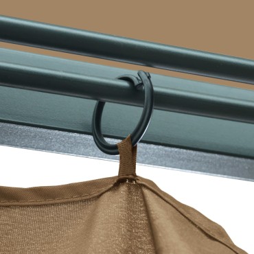 vidaXL Κιόσκι με Κουρτίνα Taupe 400 x 300 εκ. Αλουμινίου