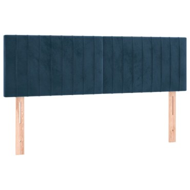 vidaXL Κεφαλάρια Κρεβατιού 2 τεμ. Σκ. Μπλε 72x5x78/88cm Βελούδινα