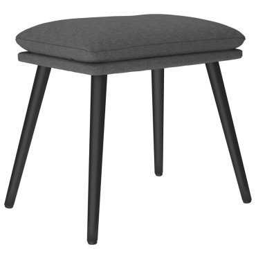 vidaXL Υποπόδιο Σκούρο Γκρι 45x29,5x35cm Υφασμάτινο 1 τεμ.