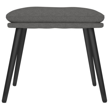 vidaXL Υποπόδιο Σκούρο Γκρι 45x29,5x35cm Υφασμάτινο 1 τεμ.