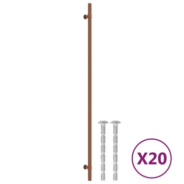 vidaXL Λαβές Ντουλαπιών 20 τεμ. Μπρονζέ 480 χιλ. από Ανοξείδωτο Ατσάλι