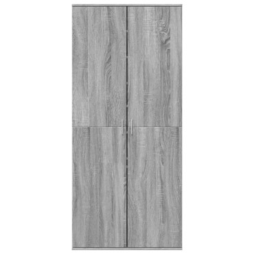 vidaXL Παπουτσοθήκη Γκρι Sonoma 80x39x178cm από Επεξεργασμένο Ξύλο
