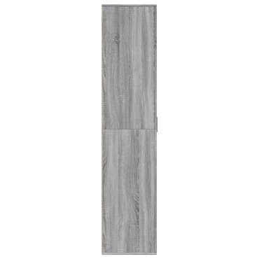 vidaXL Παπουτσοθήκη Γκρι Sonoma 80x39x178cm από Επεξεργασμένο Ξύλο