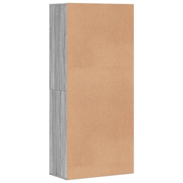 vidaXL Παπουτσοθήκη Γκρι Sonoma 80x39x178cm από Επεξεργασμένο Ξύλο