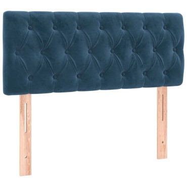vidaXL Κεφαλάρι Κρεβατιού Σκούρο Μπλε 100x7x78/88cm Βελούδινο 1 τεμ.