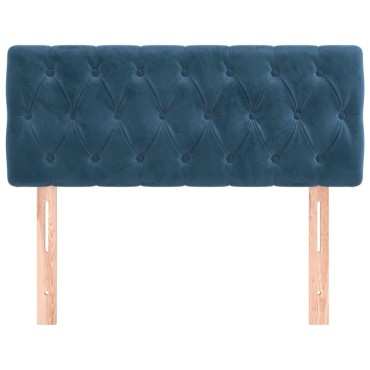 vidaXL Κεφαλάρι Κρεβατιού Σκούρο Μπλε 100x7x78/88cm Βελούδινο 1 τεμ.