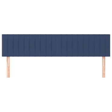 vidaXL Κεφαλάρια Κρεβατιού 2 τεμ. Μπλε 80x5x78/88cm Υφασμάτινο