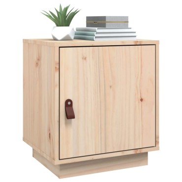vidaXL Κομοδίνο 40x34x45cm από Μασίφ Ξύλο Πεύκου 1 τεμ.