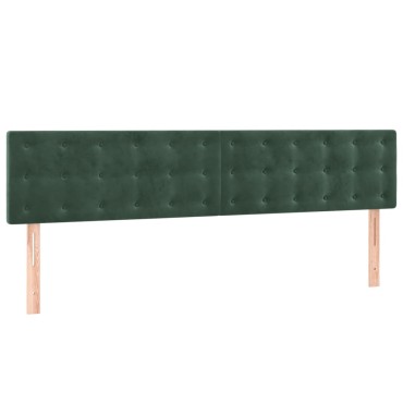 vidaXL Κρεβάτι Boxspring με Στρώμα Σκούρο Πράσινο 180x200εκ. Βελούδινο