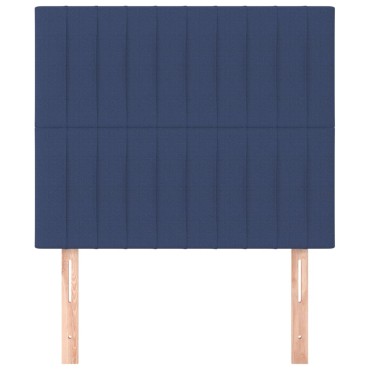 vidaXL Κεφαλάρια Κρεβατιού 2 τεμ. Μπλε 80x5x78/88cm Υφασμάτινο