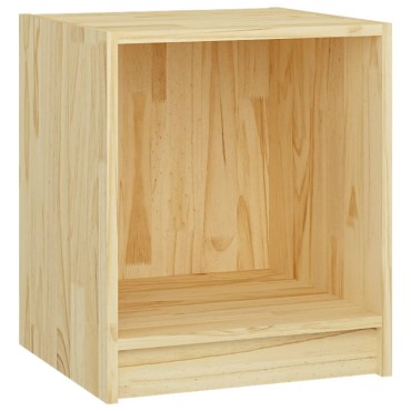 vidaXL Κομοδίνο 35,5x33,5x41,5cm από Μασίφ Ξύλο Πεύκου 1 τεμ.
