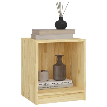 vidaXL Κομοδίνο 35,5x33,5x41,5cm από Μασίφ Ξύλο Πεύκου 1 τεμ.