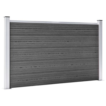 vidaXL Σετ Πάνελ Περίφραξης Μαύρο 353x105cm από WPC