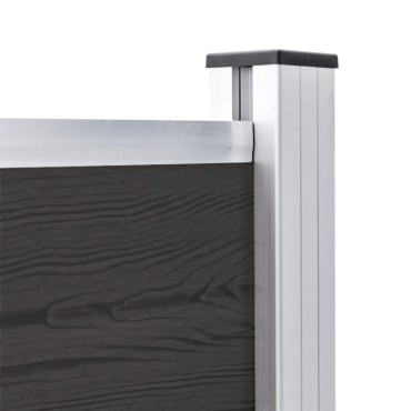 vidaXL Πάνελ Περίφραξης Μαύρο 180x105cm από WPC