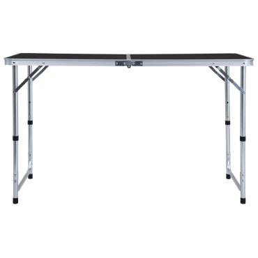 vidaXL Τραπέζι Κάμπινγκ Πτυσσόμενο Γκρι 120 x 60 εκ. Αλουμινίου