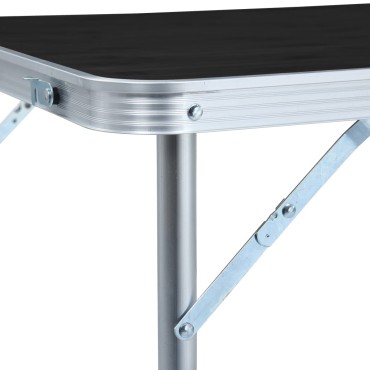 vidaXL Τραπέζι Κάμπινγκ Πτυσσόμενο Γκρι 120 x 60 εκ. Αλουμινίου