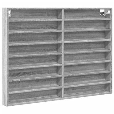 vidaXL Βιτρίνα Γκρι Sonoma 100x8,5x75cm από Επεξεργασμένο Ξύλο