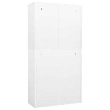 vidaXL Ντουλάπα Γραφείου Λευκή 90x40x180cm Ατσάλινη 1 τεμ.