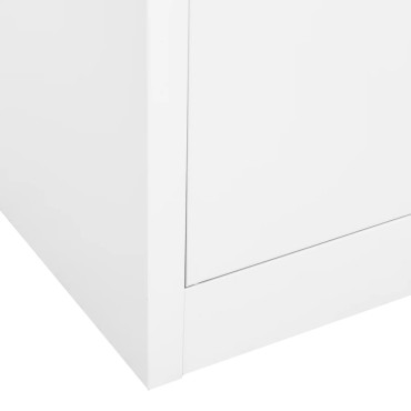 vidaXL Ντουλάπα Γραφείου Λευκή 90x40x180cm Ατσάλινη 1 τεμ.