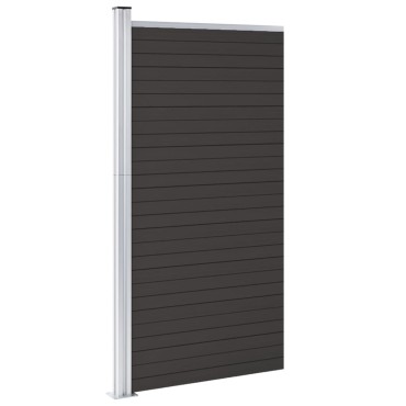 vidaXL Πάνελ Περίφραξης Μαύρο 95x186cm από WPC