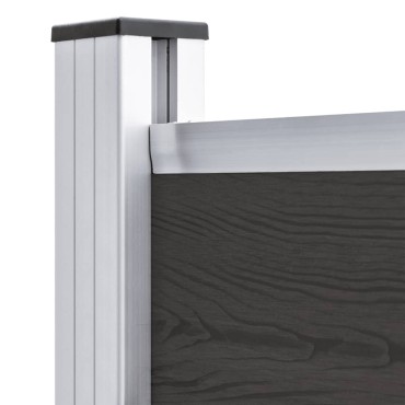 vidaXL Πάνελ Περίφραξης Μαύρο 95x186cm από WPC