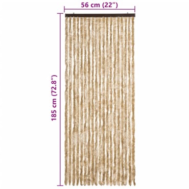 vidaXL Σήτα - Κουρτίνα Πόρτας Μπεζ 56 x 185 εκ. από Σενίλ